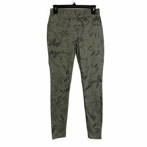 HUE Floral Skinny Length Stretch Pull On Pants